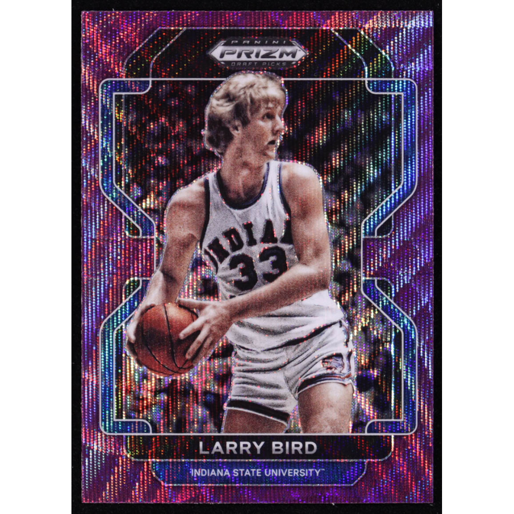Larry Bird 2022-23 Panini Prizm Draft Picks Prizms Purple Wave #36 at PristineAuction.com