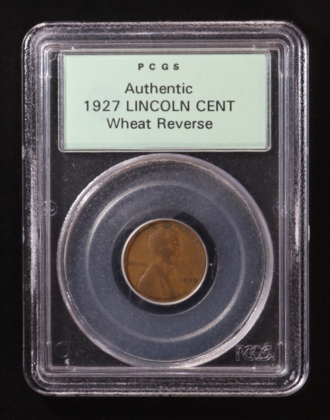1927 Lincoln Wheat 1C Cent - OGH Sample Slab (PCGS Authentic) at PristineAuction.com 1927 Lincoln Wheat 1C Cent - OGH Sample Slab (PCGS Authentic) at PristineAuction.com