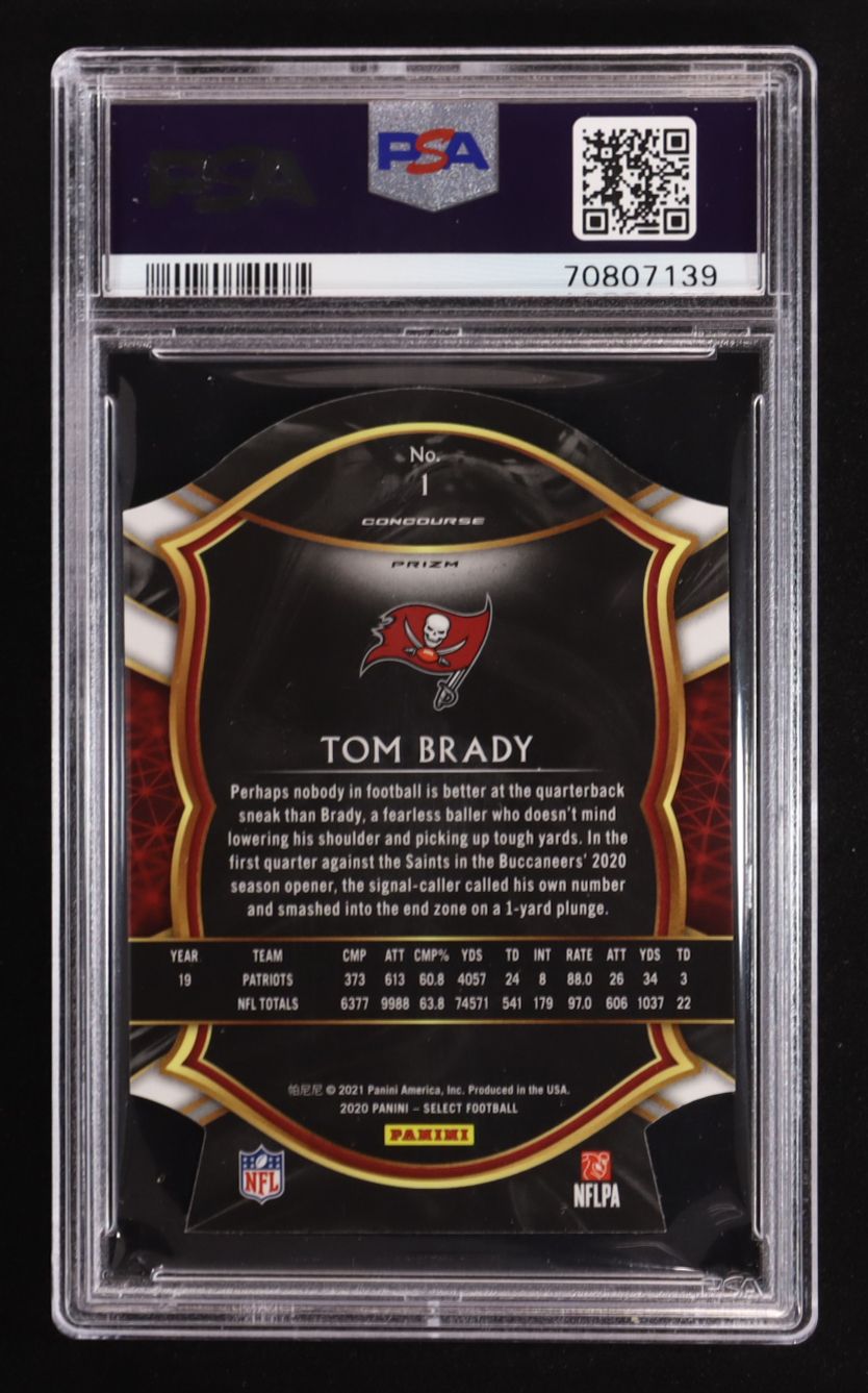 Tom Brady 2020 Select Prizm Red Die Cut #1 (PSA 9) at PristineAuction.com Tom Brady 2020 Select Prizm Red Die Cut #1 (PSA 9) at PristineAuction.com