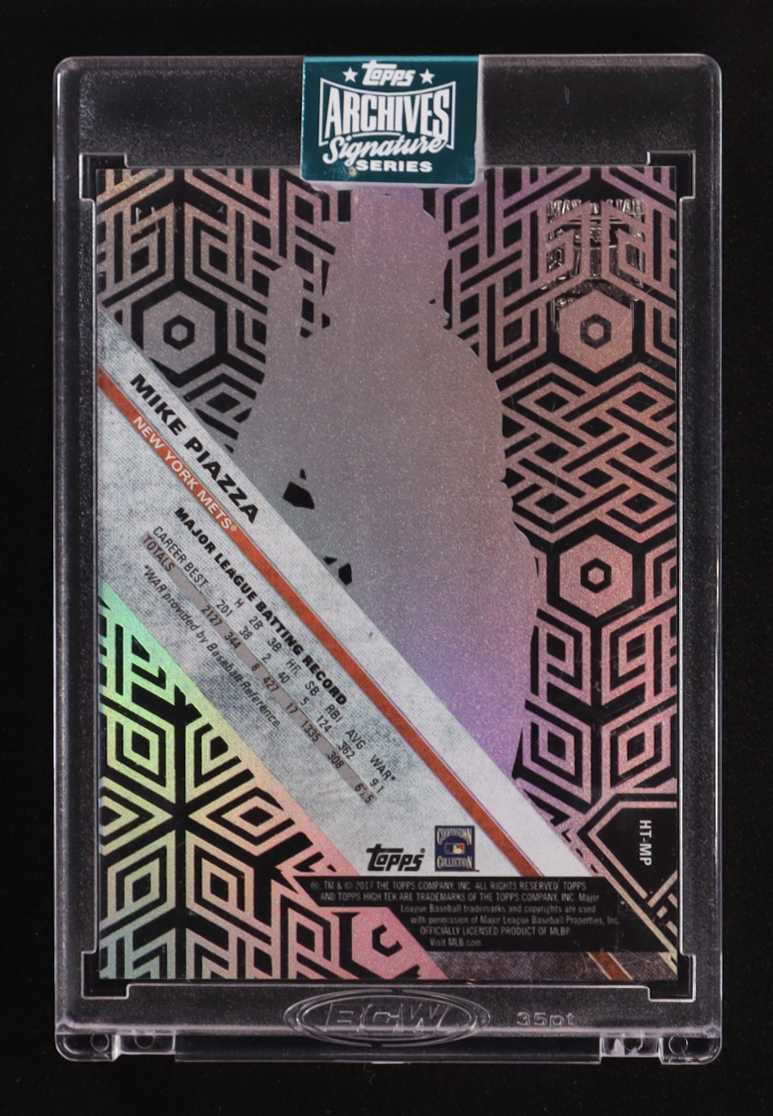 Mike Piazza 2024 Topps Archives Signature Series / 2017 Topps High Tek #HTMP #1/1 at PristineAuction.com Mike Piazza 2024 Topps Archives Signature Series / 2017 Topps High Tek #HTMP #1/1 at PristineAuction.com