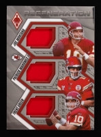 Joe Montana / Patrick Mahomes II / Trent Green 2025 Panini Phoenix Regeneration Jerseys #9 #261/299 at PristineAuction.com