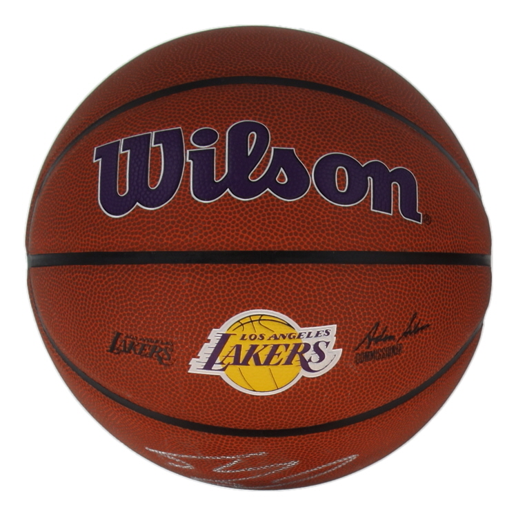 Shaquille O'Neal Signed Lakers Logo NBA Basketball (Authentic Ink) at PristineAuction.com Shaquille O'Neal Signed Lakers Logo NBA Basketball (Authentic Ink) at PristineAuction.com