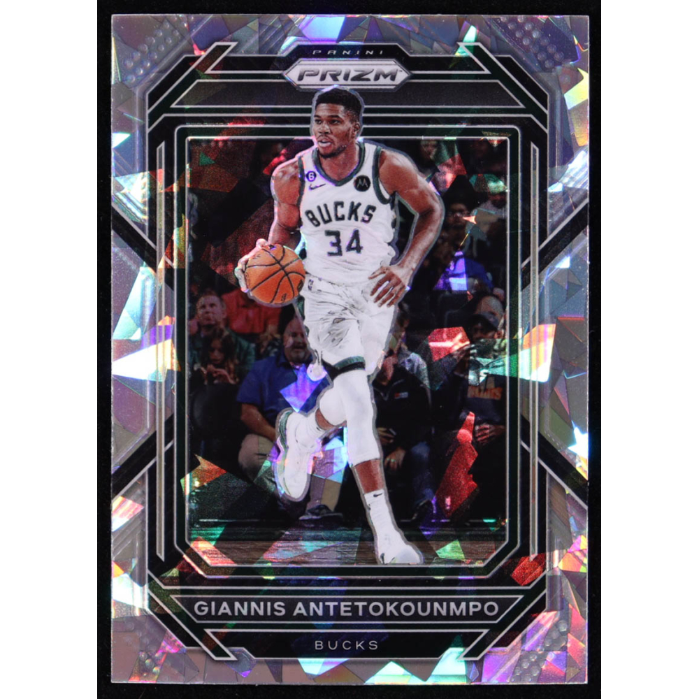 Giannis Antetokounmpo 2022-23 Panini Prizm Prizms Ice #96 at PristineAuction.com