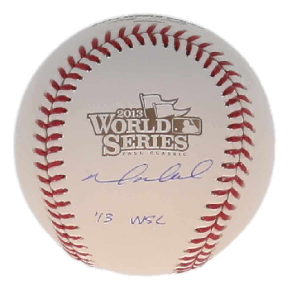 Mike Napoli Signed 2013 World Series Logo Baseball Inscribed "'13 WSC" (Authentic Ink) at PristineAuction.com