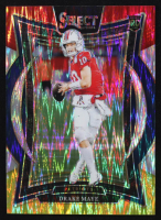 Drake Maye 2024 Select Prizm Red and Yellow Shock #27 RC at PristineAuction.com