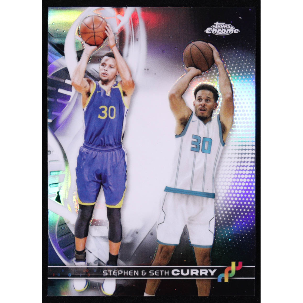Stephen Curry / Seth Curry 2023-24 Topps Chrome DNA #DNA1 at PristineAuction.com