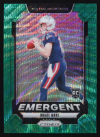 Drake Maye 2024 Panini Prizm Emergent Prizms Green Wave #4 RC at PristineAuction.com