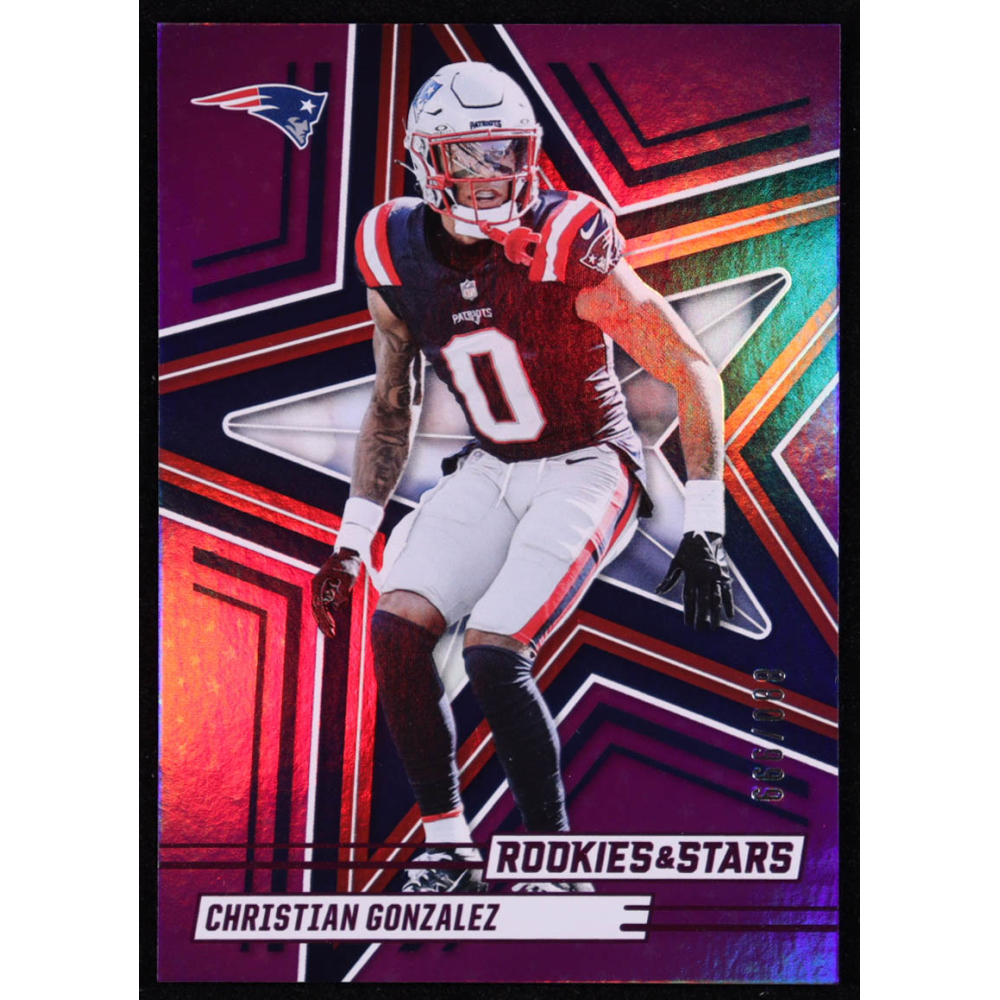Christian Gonzalez 2025 Panini Rookies & Stars Purple #33 #880/999 at PristineAuction.com