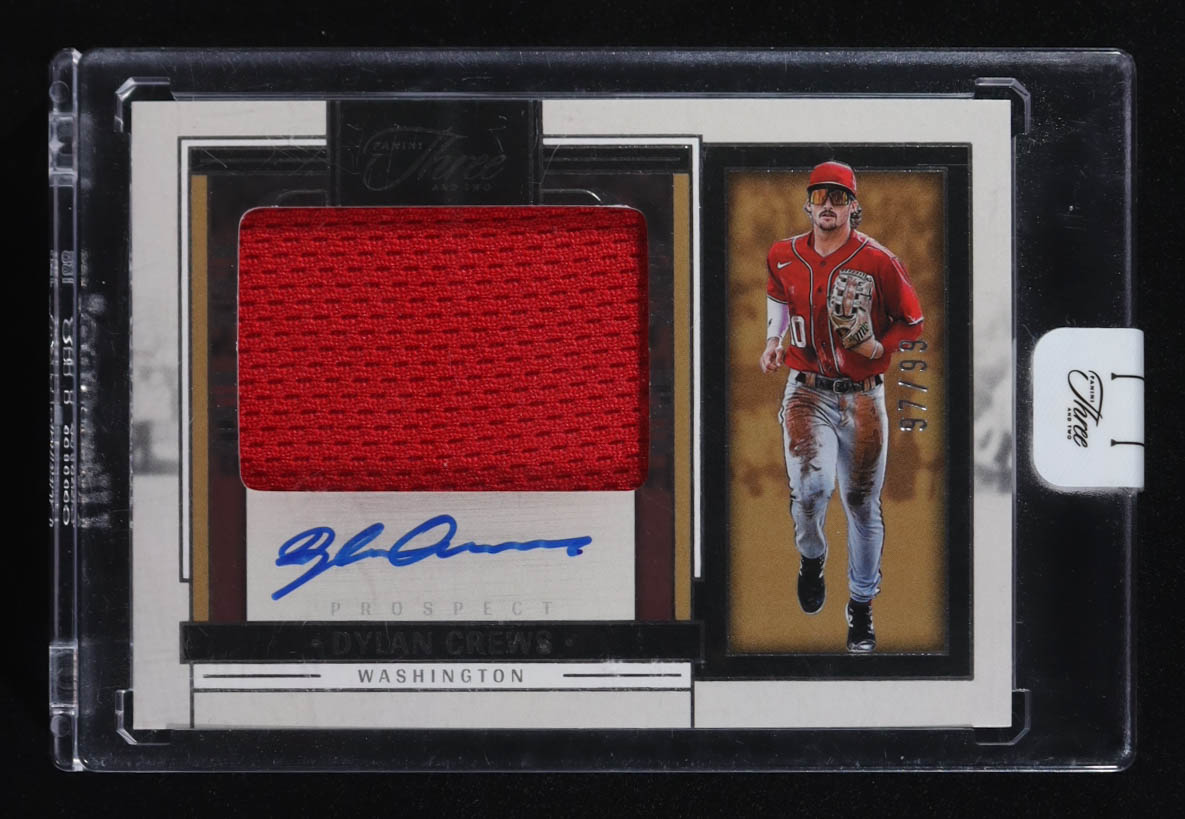 Dylan Crews 2024 Panini Three And Two Prospect Jersey Autographs #PJA-DC RC #97/99 at PristineAuction.com Dylan Crews 2024 Panini Three And Two Prospect Jersey Autographs #PJA-DC RC #97/99 at PristineAuction.com