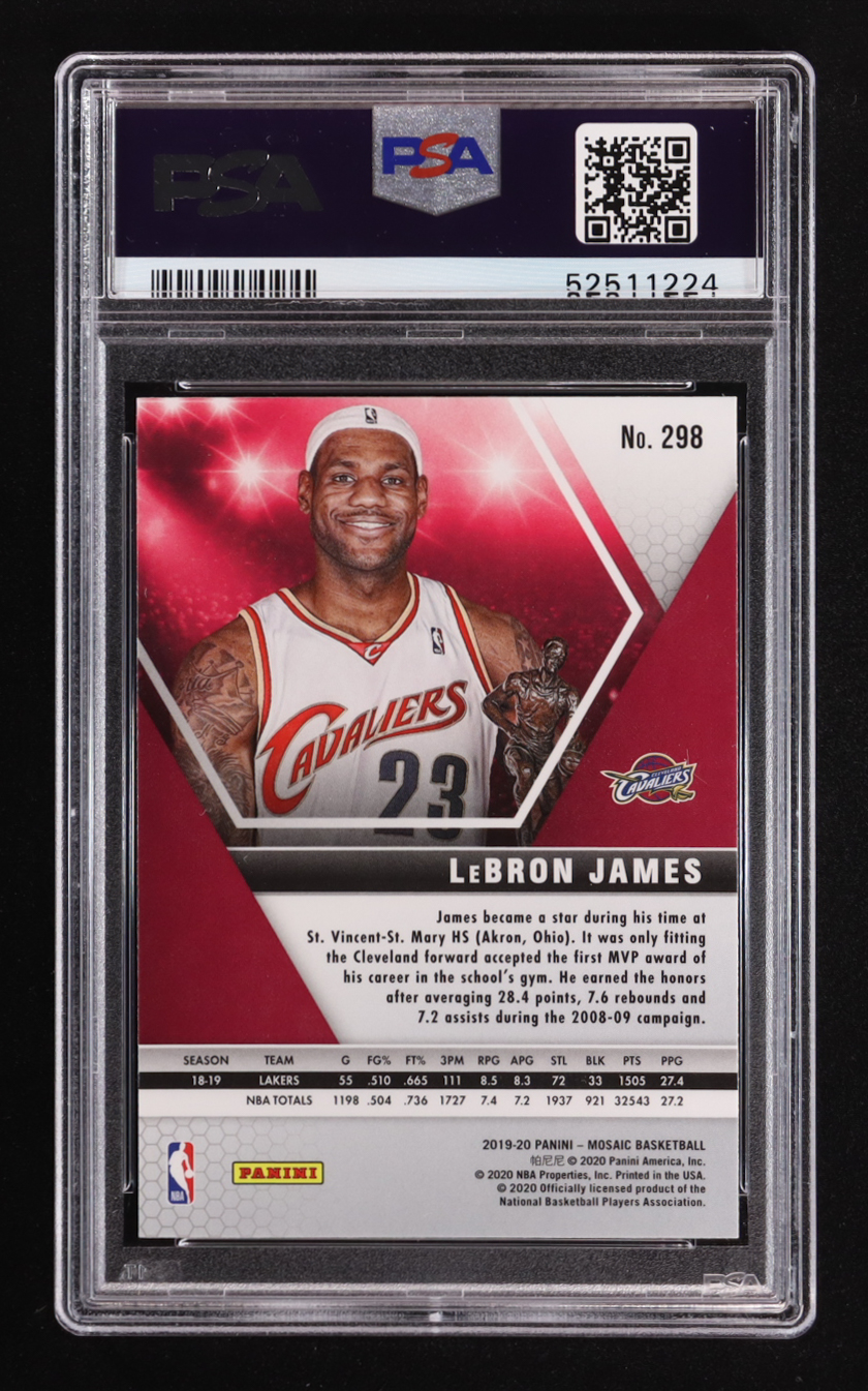LeBron James 2019-20 Panini Mosaic #298 MVP (PSA 10) at PristineAuction.com LeBron James 2019-20 Panini Mosaic #298 MVP (PSA 10) at PristineAuction.com