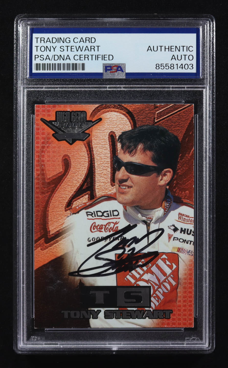 Tony Stewart Signed 1999-2000 High Gear Wheels #1 (PSA) at PristineAuction.com Tony Stewart Signed 1999-2000 High Gear Wheels #1 (PSA) at PristineAuction.com
