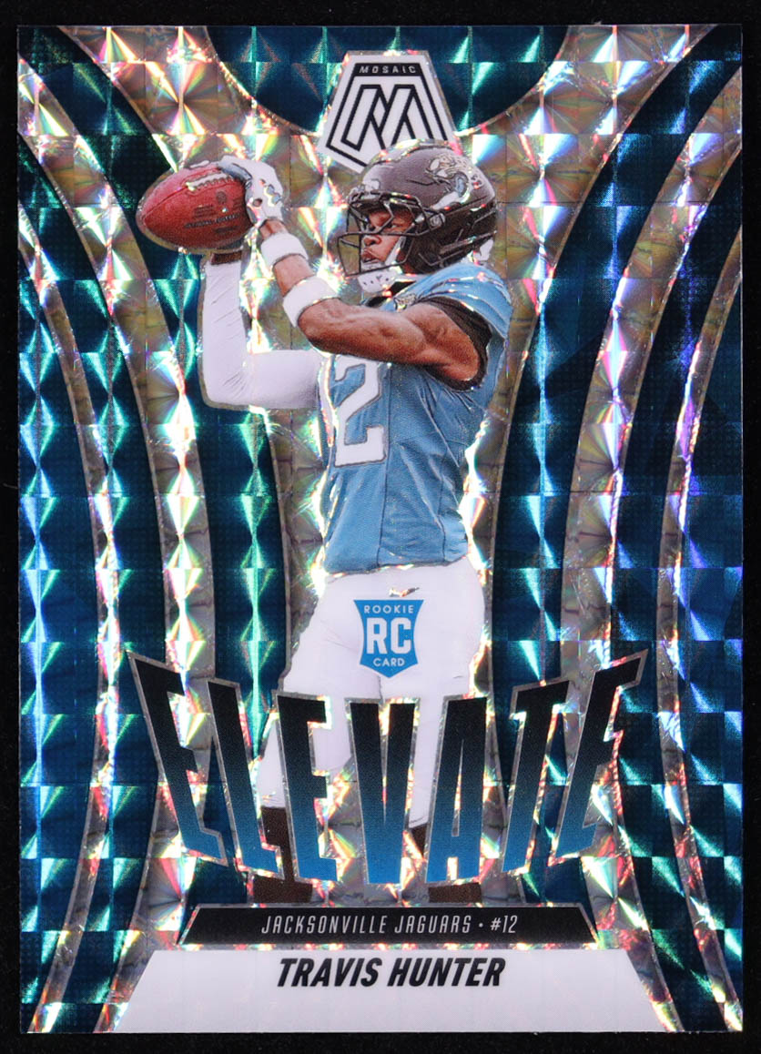 Travis Hunter 2025 Panini Mosaic Elevate Mosaic #1 RC at PristineAuction.com Travis Hunter 2025 Panini Mosaic Elevate Mosaic #1 RC at PristineAuction.com