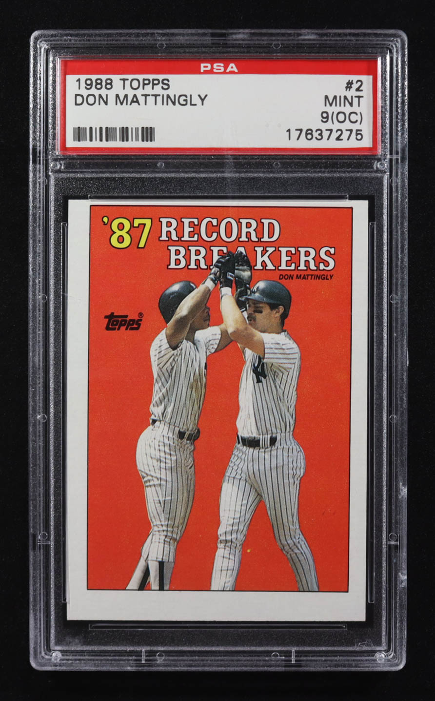 Don Mattingly 1988 Topps '87 Record Breakers #2 (PSA 9) at PristineAuction.com Don Mattingly 1988 Topps '87 Record Breakers #2 (PSA 9) at PristineAuction.com