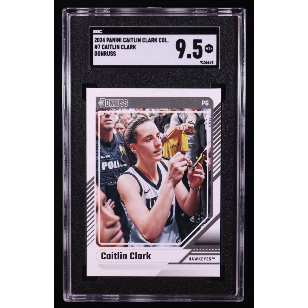 Caitlin Clark 2024 Panini Caitlin Clark Collection Donruss #7 (SGC 9.5) at PristineAuction.com