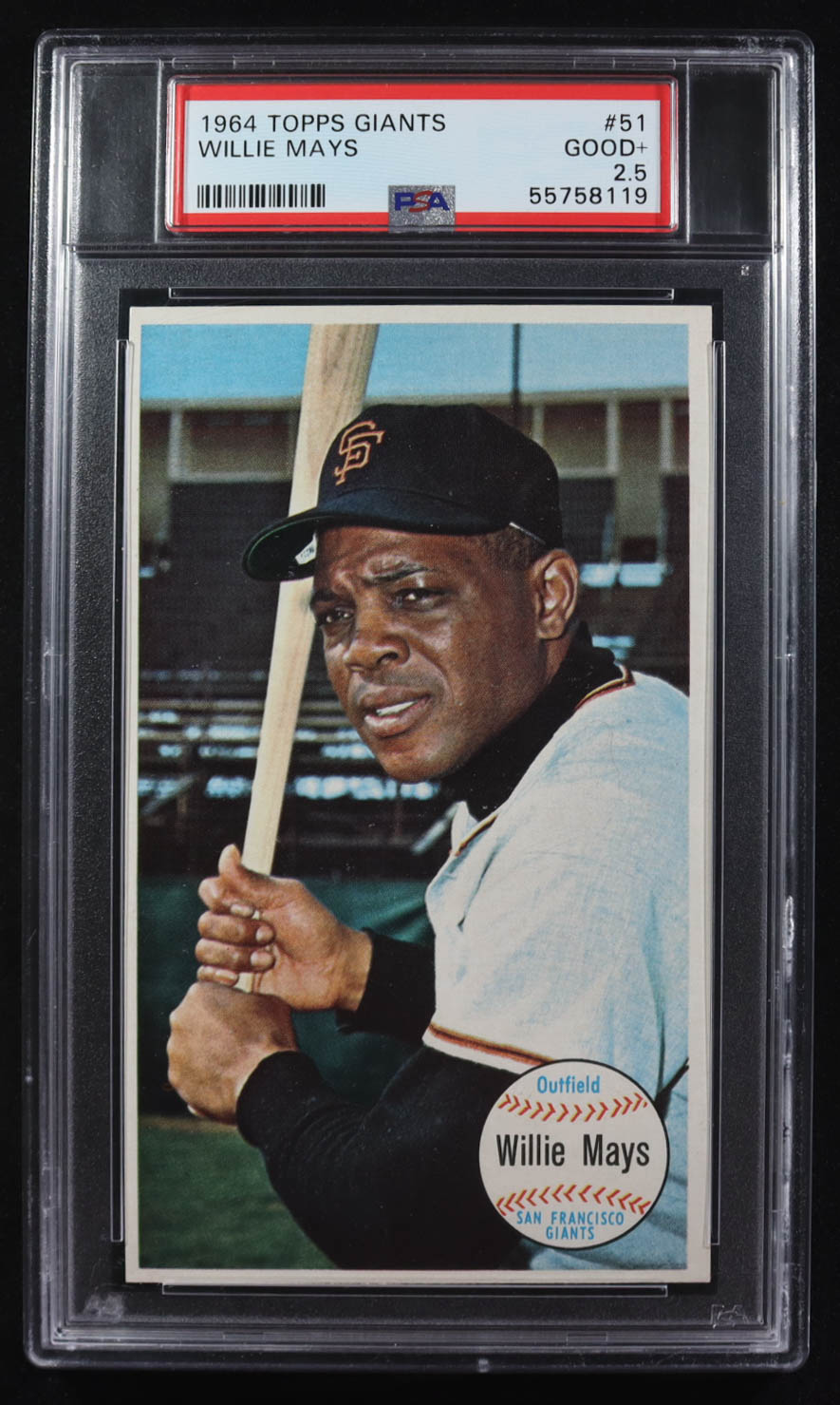 Willie Mays 1964 Topps Giants #51 (PSA 2.5) at PristineAuction.com Willie Mays 1964 Topps Giants #51 (PSA 2.5) at PristineAuction.com