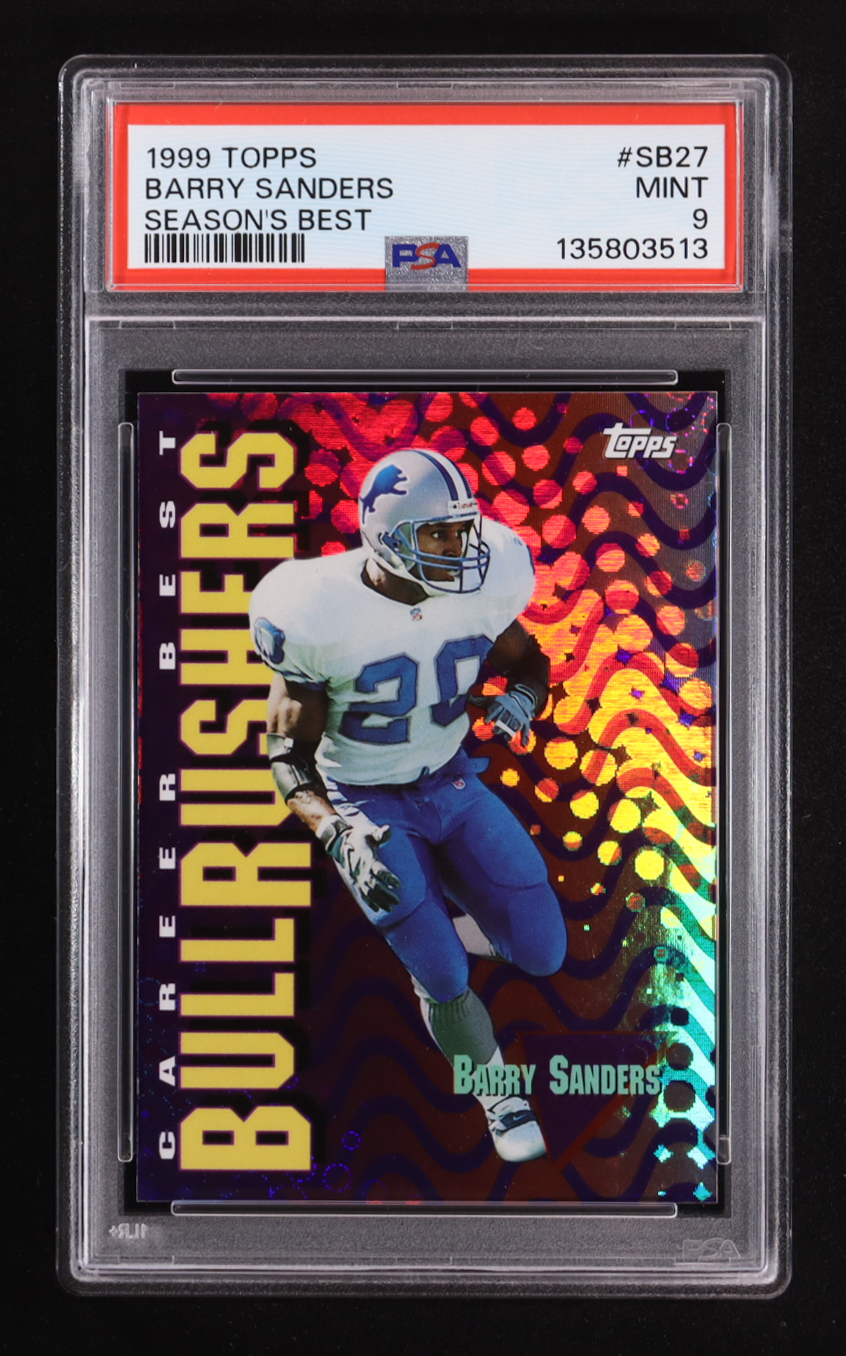 Barry Sanders 1999 Topps Season's Best #SB27 (PSA 9) at PristineAuction.com Barry Sanders 1999 Topps Season's Best #SB27 (PSA 9) at PristineAuction.com