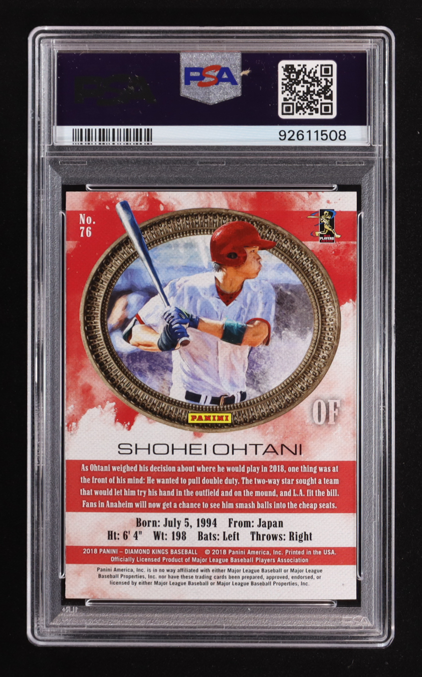 Shohei Ohtani 2018 Diamond Kings #76 RC (PSA 10) at PristineAuction.com Shohei Ohtani 2018 Diamond Kings #76 RC (PSA 10) at PristineAuction.com