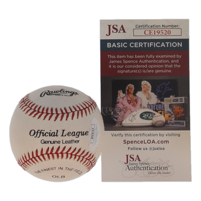 Tug McGraw Signed Little League Baseball Inscribed "Hi Chris" (JSA) at PristineAuction.com Tug McGraw Signed Little League Baseball Inscribed "Hi Chris" (JSA) at PristineAuction.com