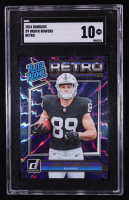 Brock Bowers 2024 Donruss Rated Rookies Retro #9 RC (SGC 10) at PristineAuction.com