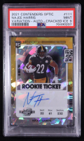 Najee Harris 2021 Panini Contenders Optic Rookie Ticket Variation Autographs Cracked Ice #111 #06/22 RC (PSA 9) at PristineAuction.com
