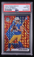 Justin Herbert 2020 Panini Mosaic Mosaic Reactive Orange #204 RC (PSA 10) at PristineAuction.com