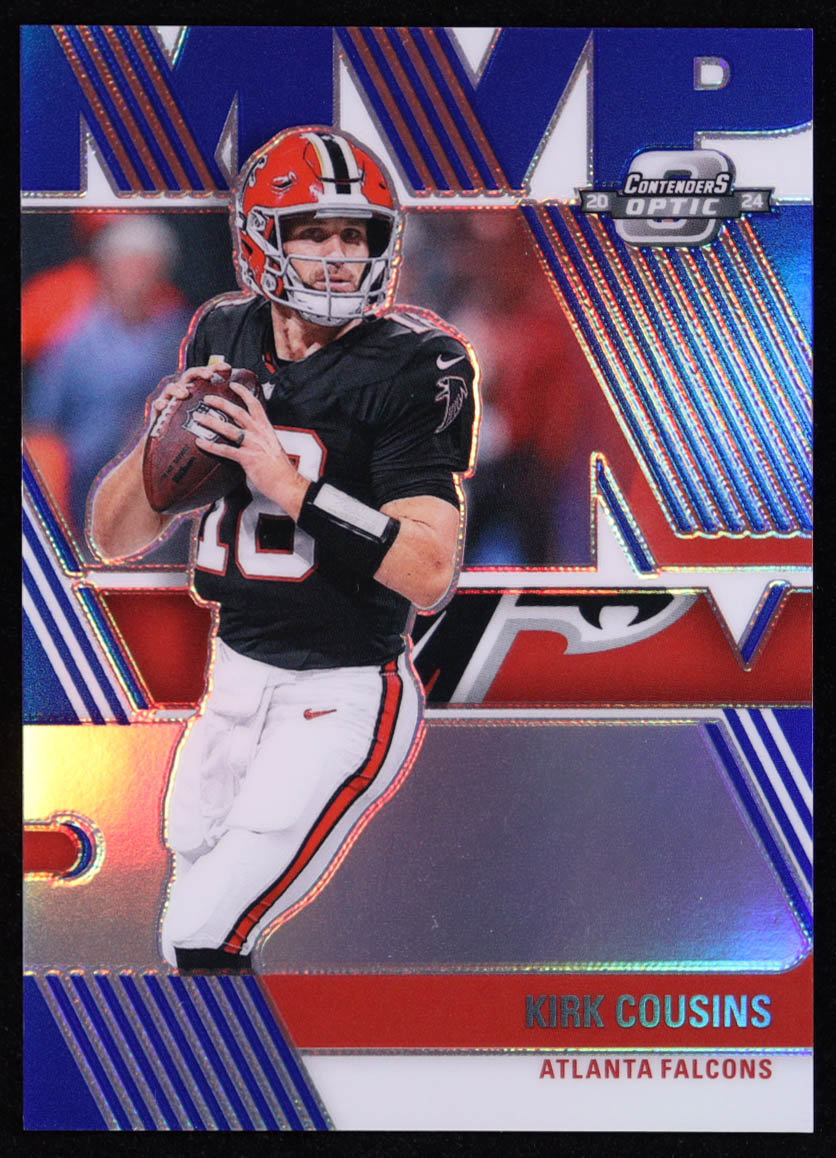 Kirk Cousins 2024 Panini Contenders Optic MVP Contenders Blue #24 #34/99 at PristineAuction.com Kirk Cousins 2024 Panini Contenders Optic MVP Contenders Blue #24 #34/99 at PristineAuction.com