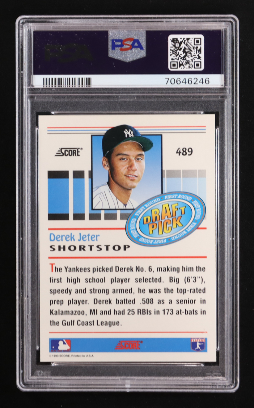 Derek Jeter 1993 Score #489 RC (PSA 9) at PristineAuction.com Derek Jeter 1993 Score #489 RC (PSA 9) at PristineAuction.com