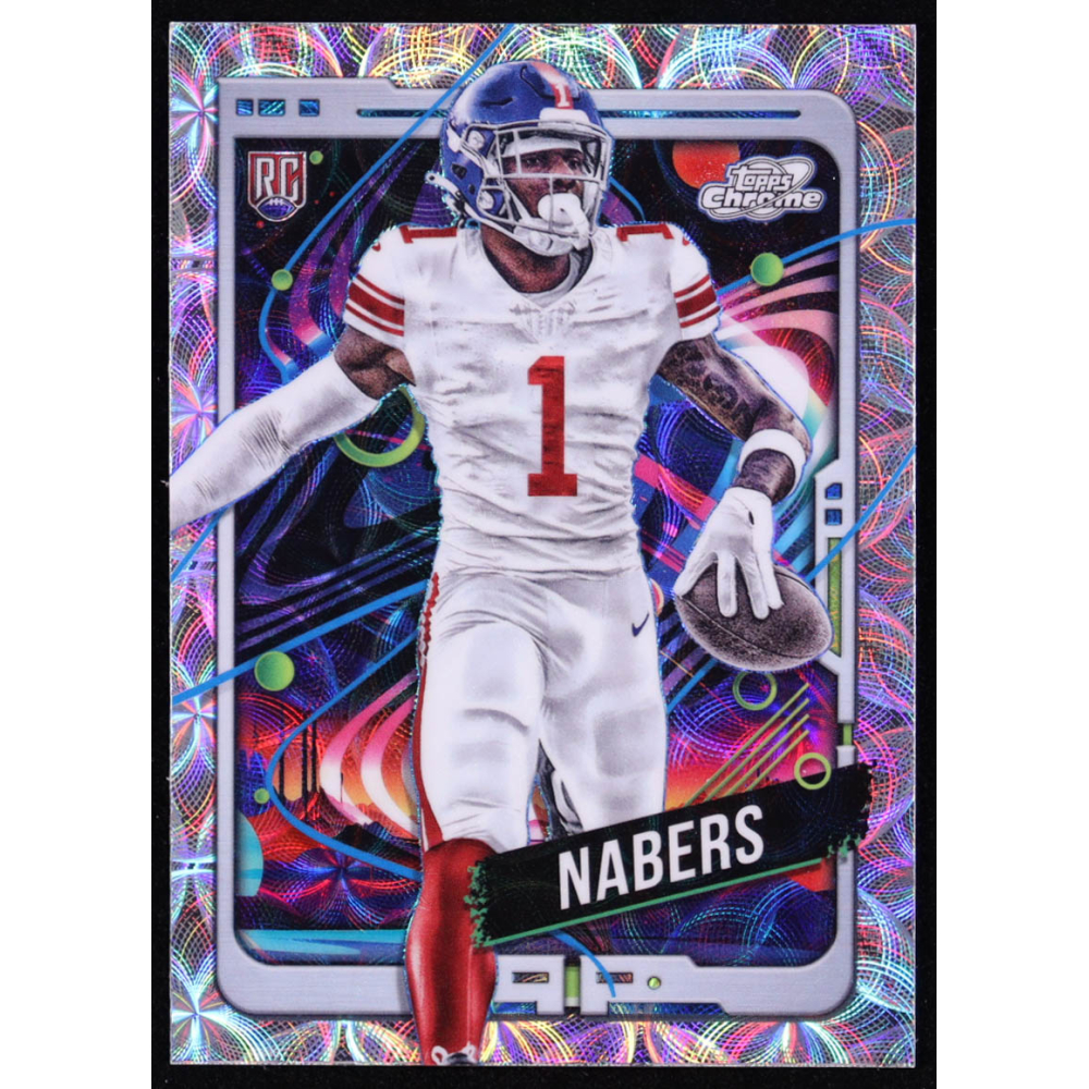 Malik Nabers 2024 Topps Cosmic Chrome Nucleus Refractors #167 RC at PristineAuction.com
