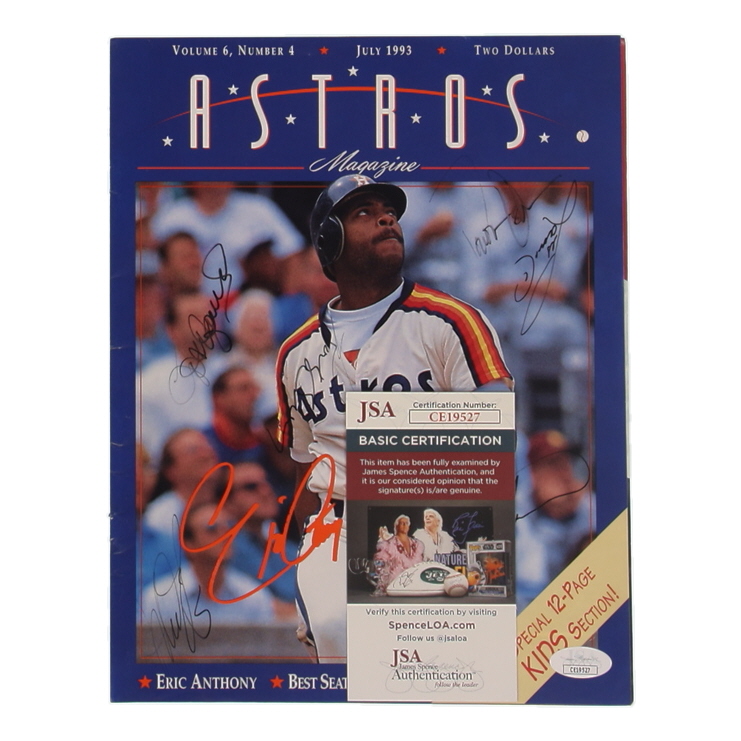 Astros Program Signed by (6) with Donovan Osborne, Rod Brewer, Mike Perez, Lee Guetterman (JSA) at PristineAuction.com Astros Program Signed by (6) with Donovan Osborne, Rod Brewer, Mike Perez, Lee Guetterman (JSA) at PristineAuction.com