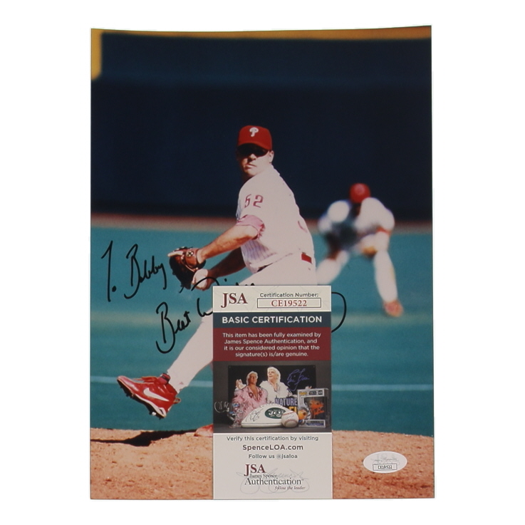 Ricky Bottalico Signed Phillies 8x10 Photo Inscribed "Best Wishes" (JSA) at PristineAuction.com Ricky Bottalico Signed Phillies 8x10 Photo Inscribed "Best Wishes" (JSA) at PristineAuction.com