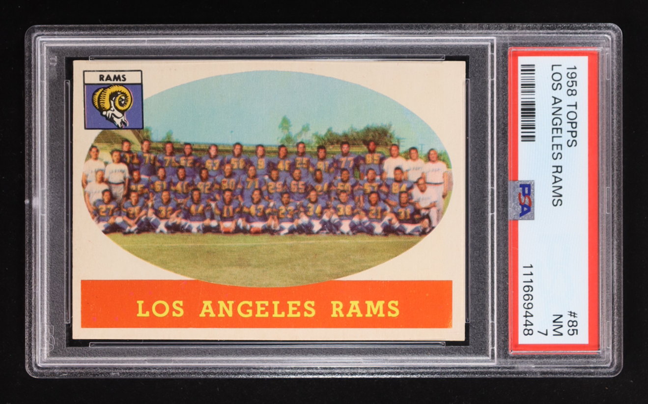 Los Angeles Rams 1958 Topps #85 (PSA 7) at PristineAuction.com Los Angeles Rams 1958 Topps #85 (PSA 7) at PristineAuction.com