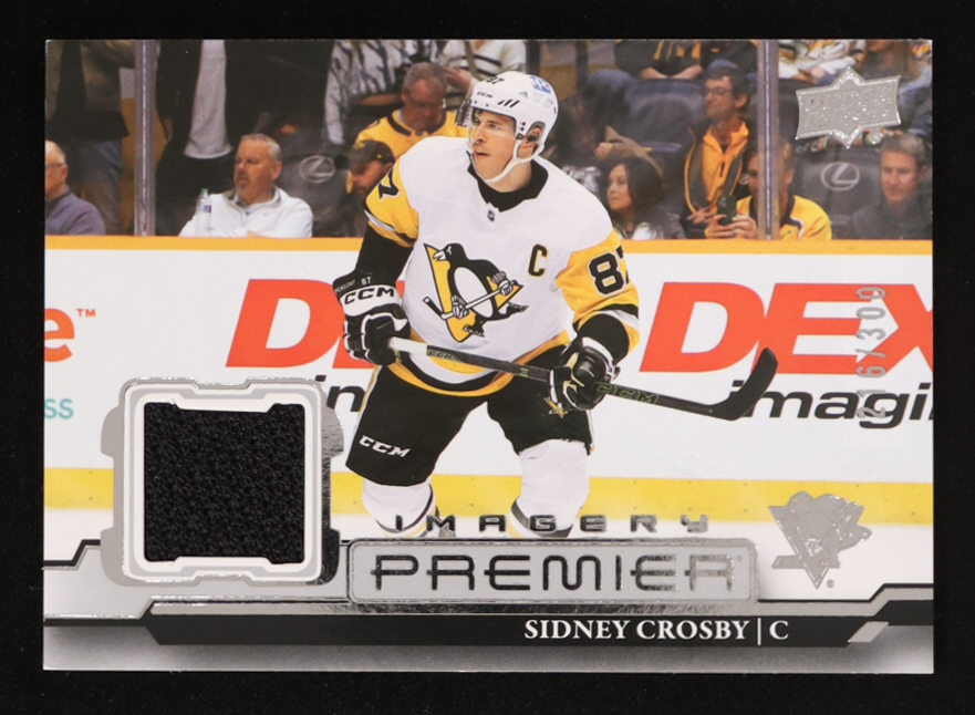 Sidney Crosby 2022-23 Upper Deck Premier Premier Dynamic Imagery Jerseys #PDJSC #216/300 at PristineAuction.com Sidney Crosby 2022-23 Upper Deck Premier Premier Dynamic Imagery Jerseys #PDJSC #216/300 at PristineAuction.com