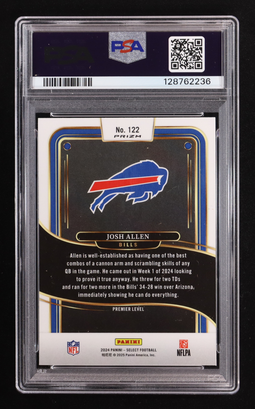 Josh Allen 2024 Select Prizm Black and Green Shock #122 (PSA 10) at PristineAuction.com Josh Allen 2024 Select Prizm Black and Green Shock #122 (PSA 10) at PristineAuction.com