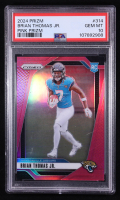 Brian Thomas Jr. 2024 Panini Prizm Prizms Pink #314 RC (PSA 10) at PristineAuction.com