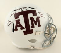 Johnny Manziel Signed Texas A&M Aggies Full-Size Speed Helmet Inscribed "Johnny F**kin Football", "'12 Heisman" & "$ Money Manziel" (Beckett) at PristineAuction.com