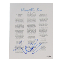 Vanilla Ice Signed "Ice Ice Baby" Lyric Sheet (JSA) at PristineAuction.com