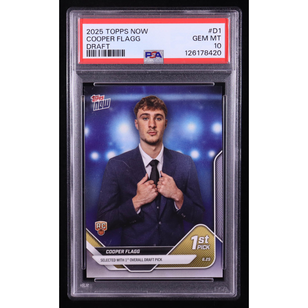 Cooper Flagg 2025-26 Topps Now #D1 RC (PSA 10) at PristineAuction.com