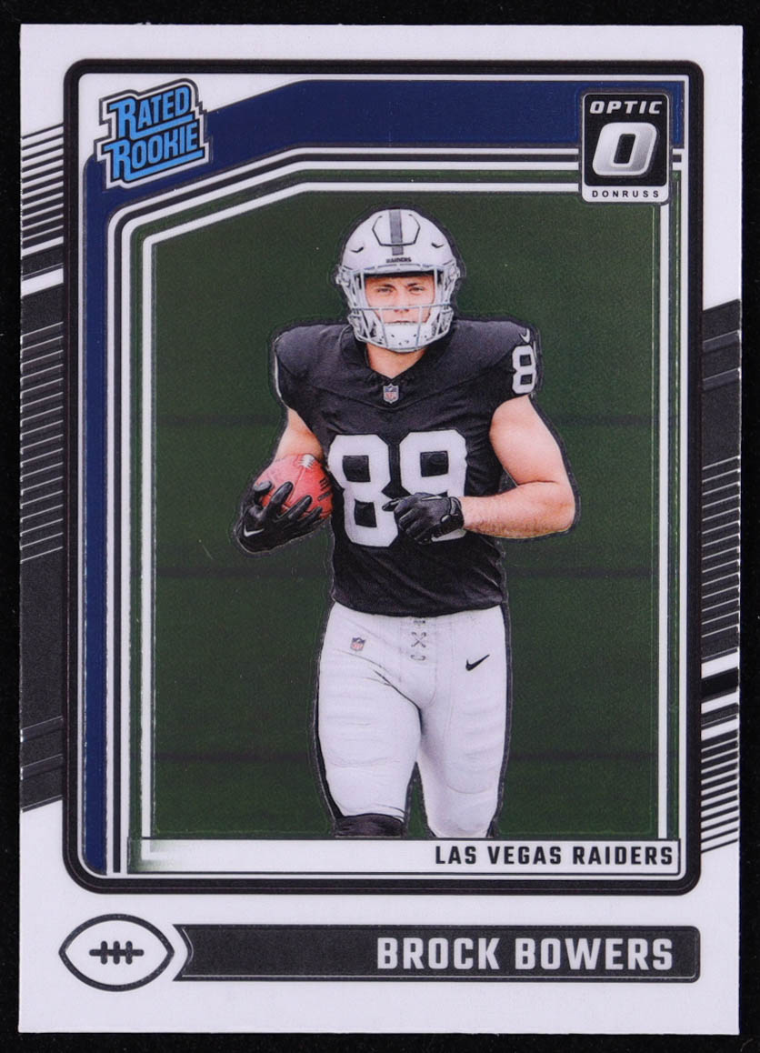 Brock Bowers 2024 Donruss Optic #215 RR RC at PristineAuction.com Brock Bowers 2024 Donruss Optic #215 RR RC at PristineAuction.com