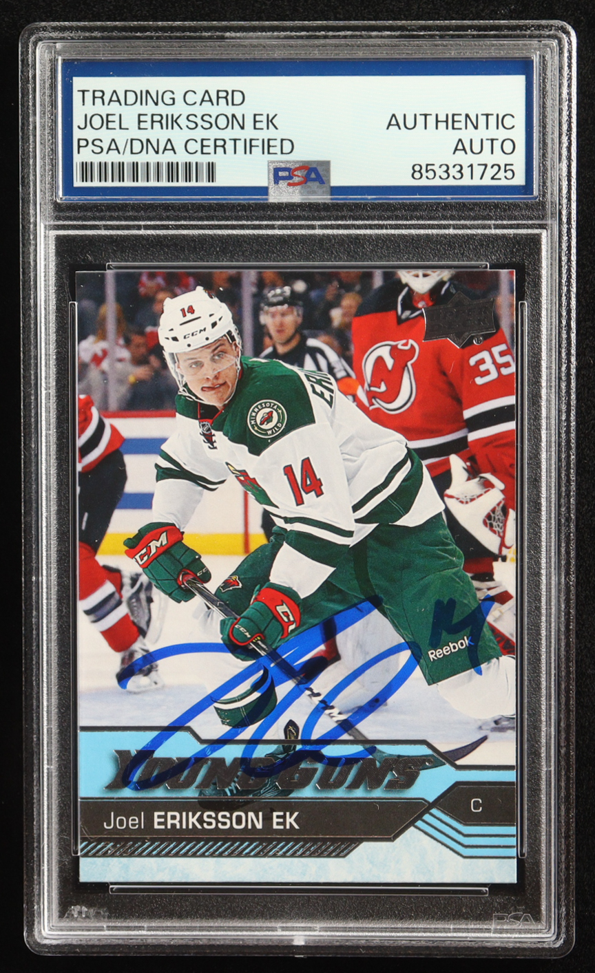 Joel Eriksson Signed 2016-17 Upper Deck Series Two Hockey Young Guns #459 RC (PSA) at PristineAuction.com Joel Eriksson Signed 2016-17 Upper Deck Series Two Hockey Young Guns #459 RC (PSA) at PristineAuction.com