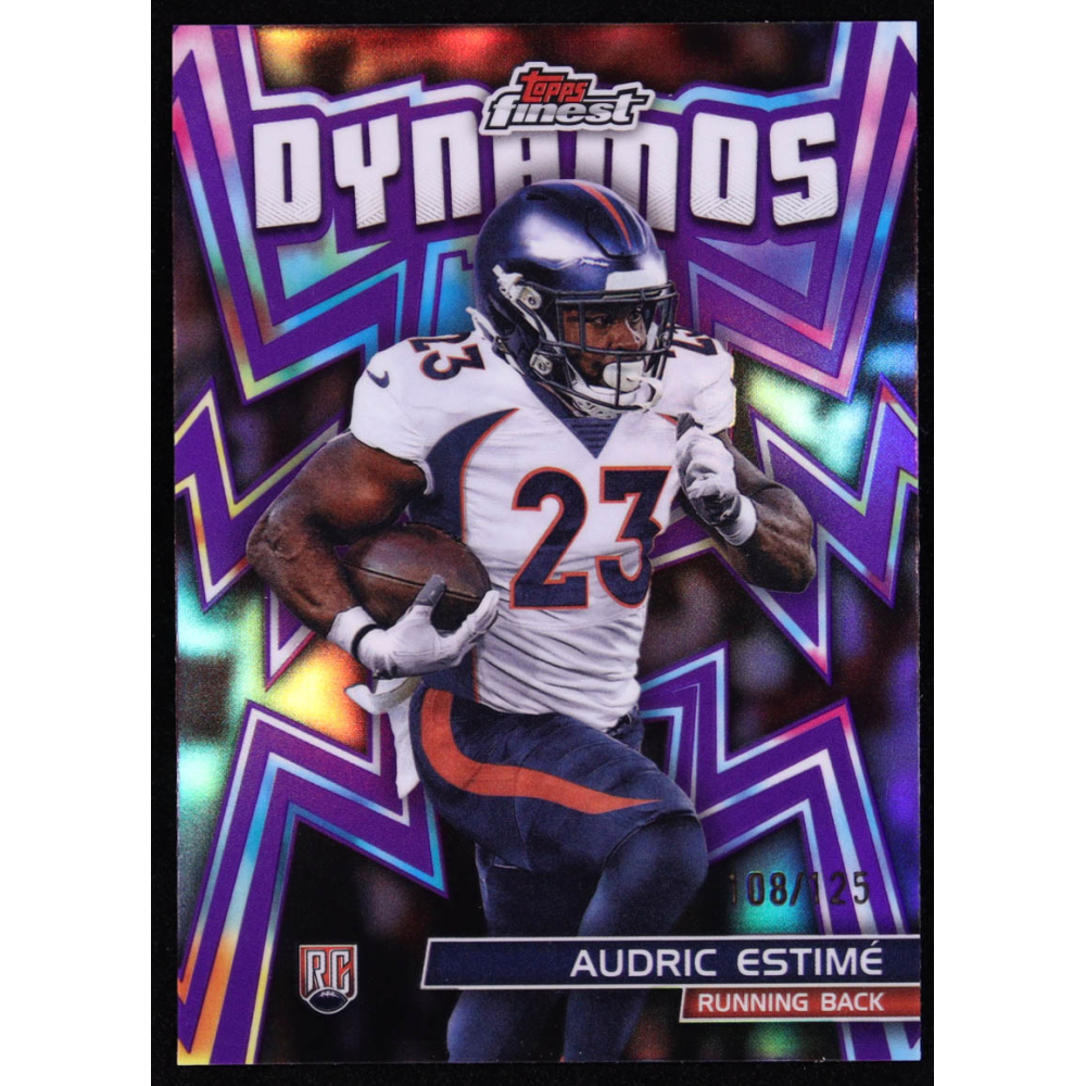 Audric Estime 2024 Finest Dynamos Purple Refractors #DYN5 #108/125 RC at PristineAuction.com