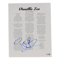 Vanilla Ice Signed "Ice Ice Baby" Lyric Sheet (JSA) at PristineAuction.com
