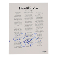 Vanilla Ice Signed "Ice Ice Baby" Lyric Sheet (JSA) at PristineAuction.com