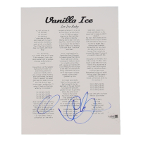 Vanilla Ice Signed "Ice Ice Baby" Lyric Sheet (JSA) at PristineAuction.com