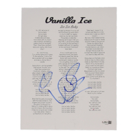Vanilla Ice Signed "Ice Ice Baby" Lyric Sheet (JSA) at PristineAuction.com