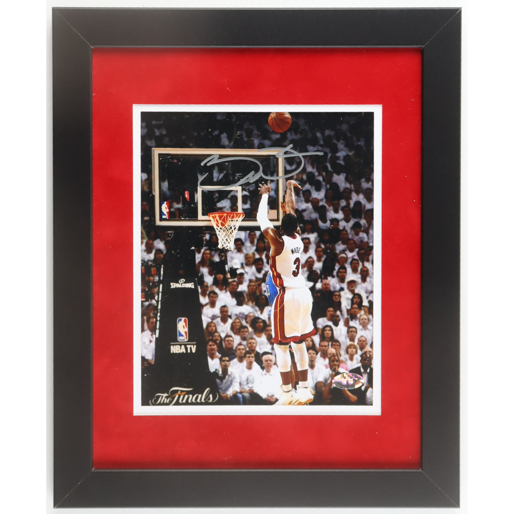 Dwyane Wade Signed Heat Custom Framed Photo Display (Hollywood Collectibles) at PristineAuction.com