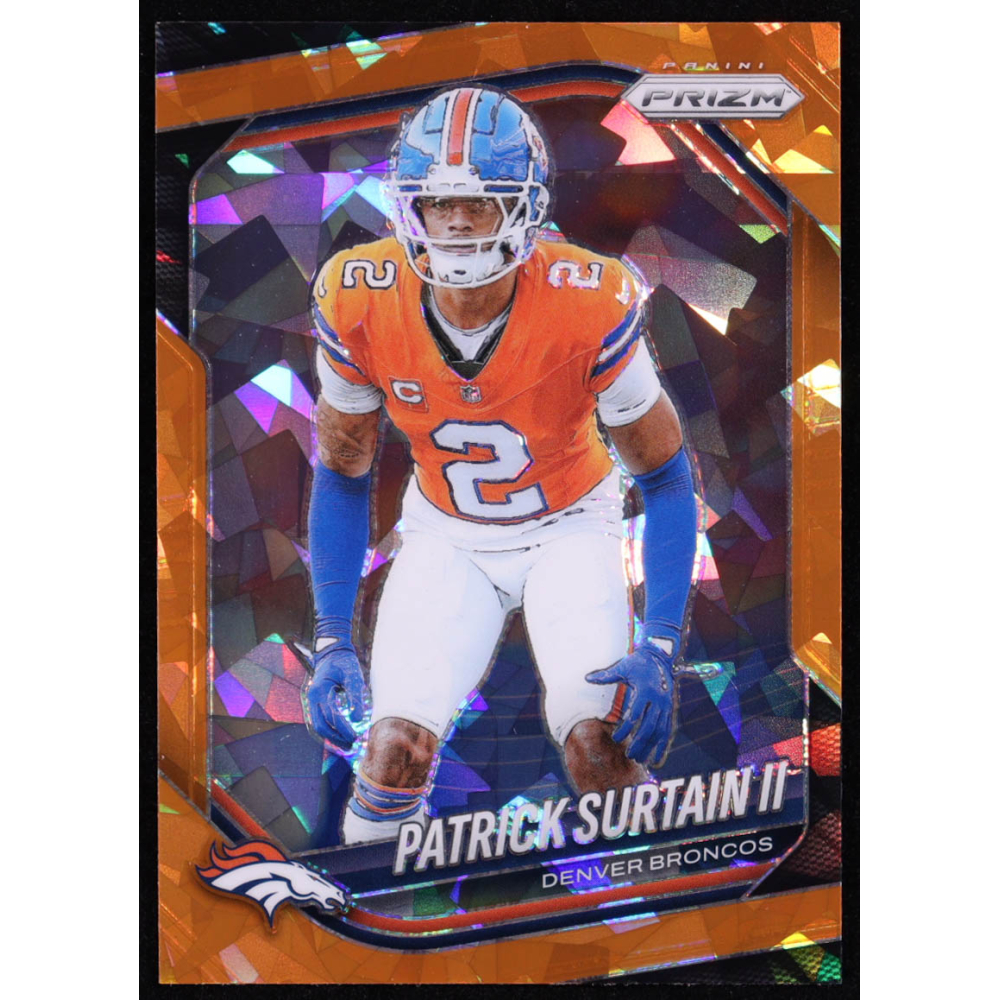 Patrick Surtain II 2025 Panini Prizm Prizms Orange Ice #97 at PristineAuction.com