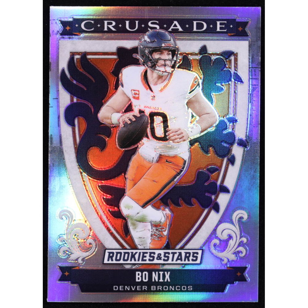 Bo Nix 2025 Panini Rookies & Stars Crusade Silver #28 at PristineAuction.com