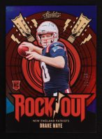 Drake Maye 2024 Absolute Rock Out Spectrum Blue #17 RC #11/50 at PristineAuction.com