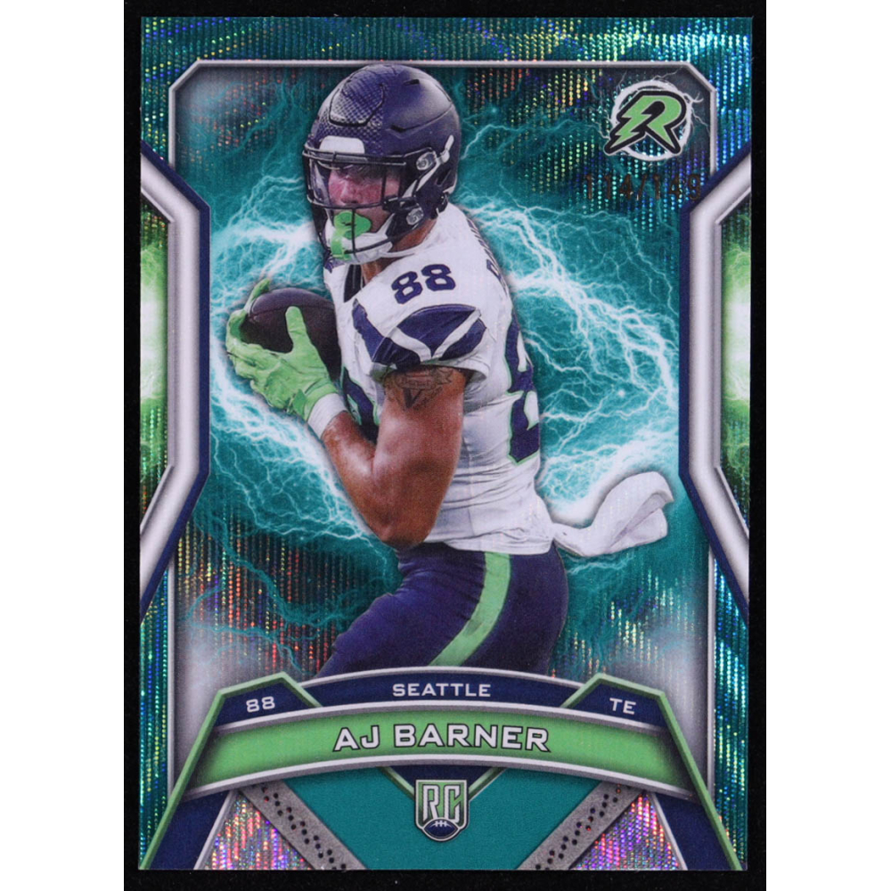 AJ Barner 2024 Topps Resurgence Teal Surge #185 #114/149 RC at PristineAuction.com