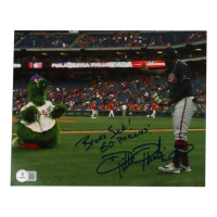 Tom Burgoyne Signed Phillies 8x10 Photo Inscribed "Braves Suck! Go Phillies!" (Beckett) at PristineAuction.com